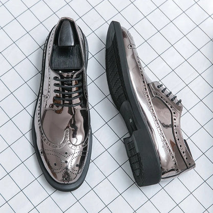 AURELIO - Heren schoenen met metallic afwerking voor een gedurfde look