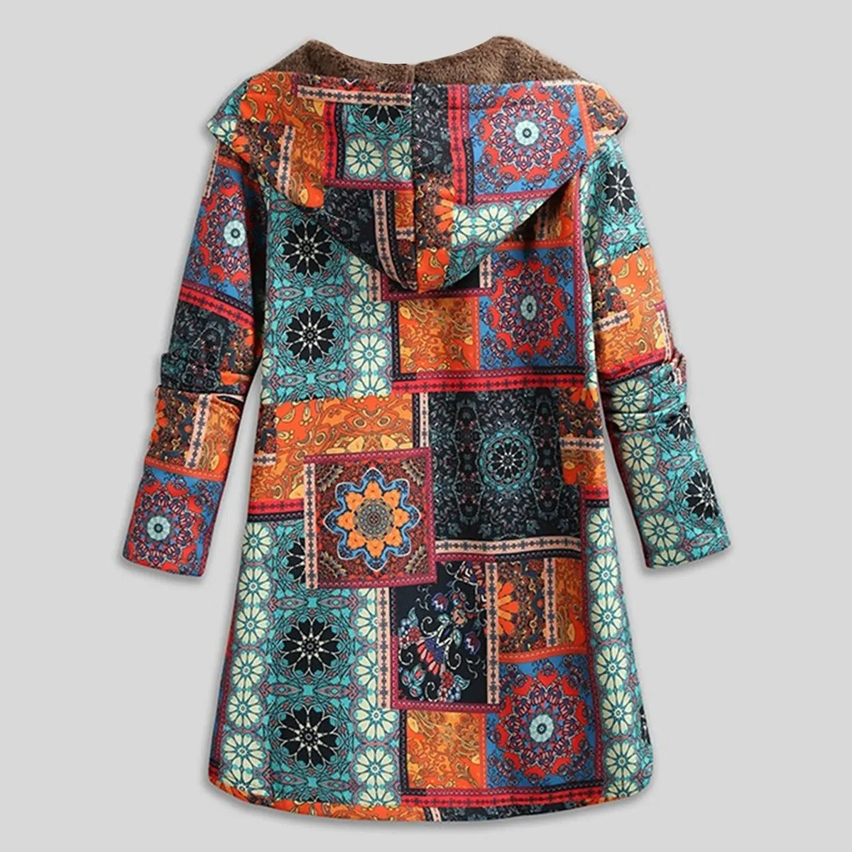 NORA - Vintage patchwork jas met fleece voering