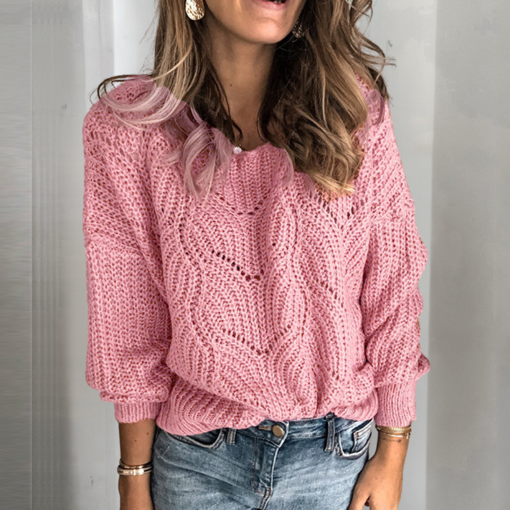Gebreide oversized damestrui voor elke dag – CELINORA - Glamorix