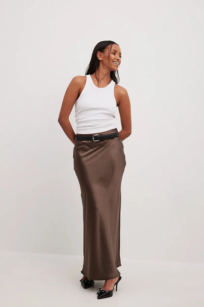 AMELIA - Klassieke satijnen midirok voor dames