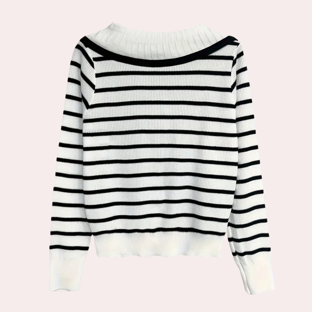 MIRA - Gestreepte gebreide trui voor dames