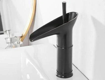Waterval wastafelkraan met retro design voor badkamer – VELLUTO AquaFall - Glamorix