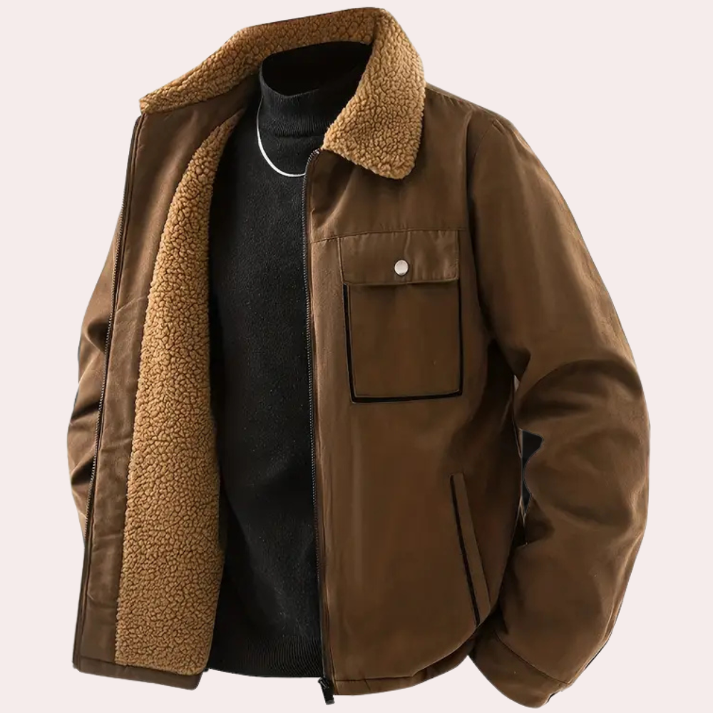 Herenjack met warme sherpa voering en stoere look – NORVAN - Glamorix