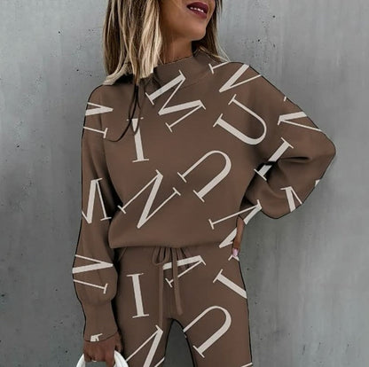 Trendy letter print jurk voor een statement look – LexaScript - Glamorix