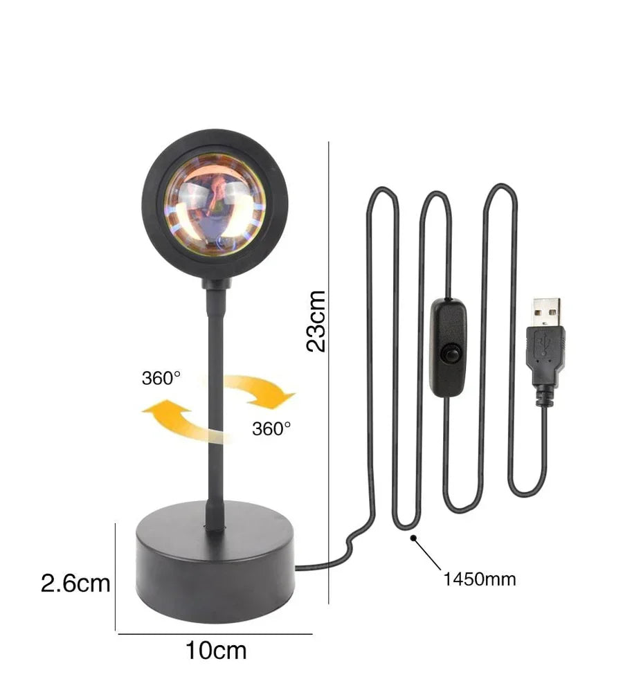 GlowSphere – Sunset Lamp met 4 Kleuren