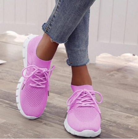 Stijlvolle orthopedische sneakers voor dames met lichtgewicht ondersteuning – FlexivaWalk - Glamorix