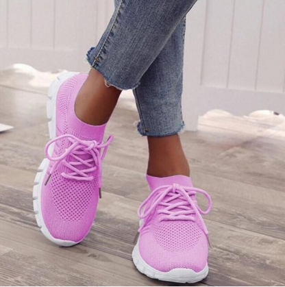 Stijlvolle orthopedische sneakers voor dames met lichtgewicht ondersteuning – FlexivaWalk - Glamorix