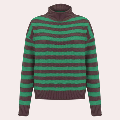 LIVIA - Gestreepte oversized coltrui voor dames