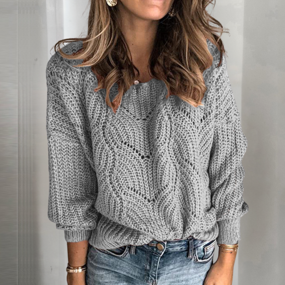 Gebreide oversized damestrui voor elke dag – CELINORA - Glamorix
