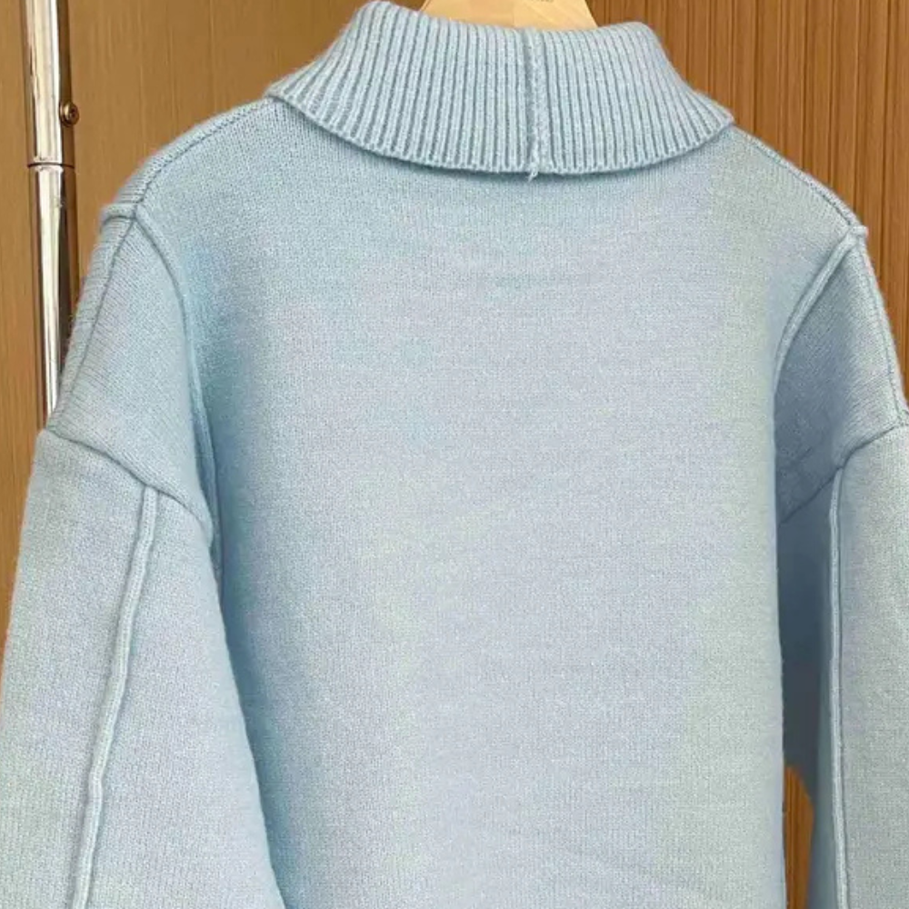 Gebreide damestrui met col en elegante kraag – TALYSÉA - Glamorix