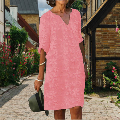Chique damesjurk met lange mouwen en elegante pasvorm – AMIRA ELEGANCE - Glamorix