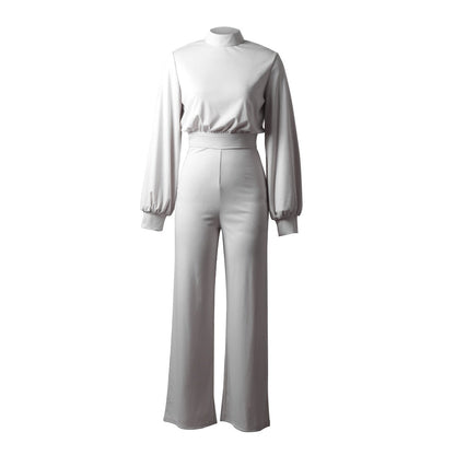 AMELIA - Jumpsuit met hoge taille en wijde pijpen voor dames