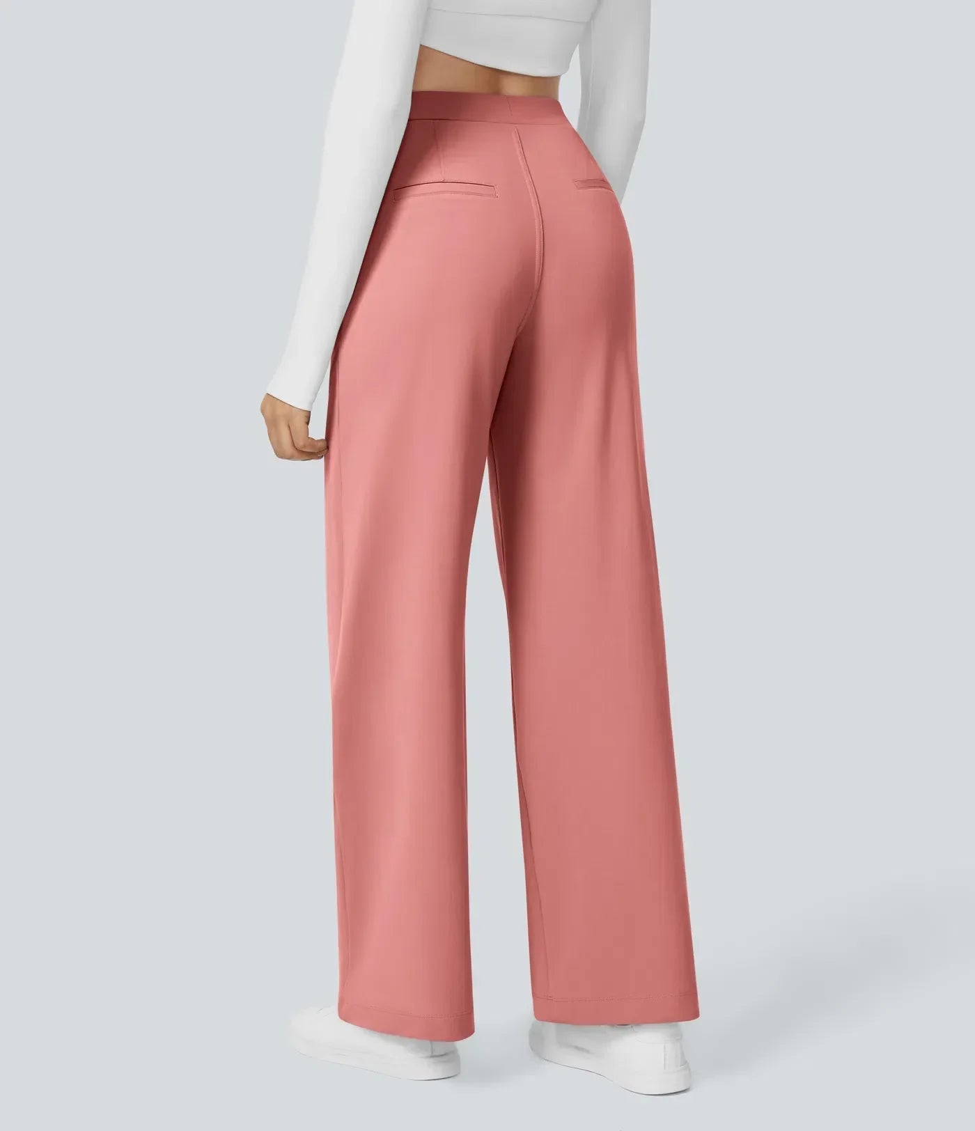 Wijde damesbroek met hoge taille en elegante snit – VelluraWide - Glamorix