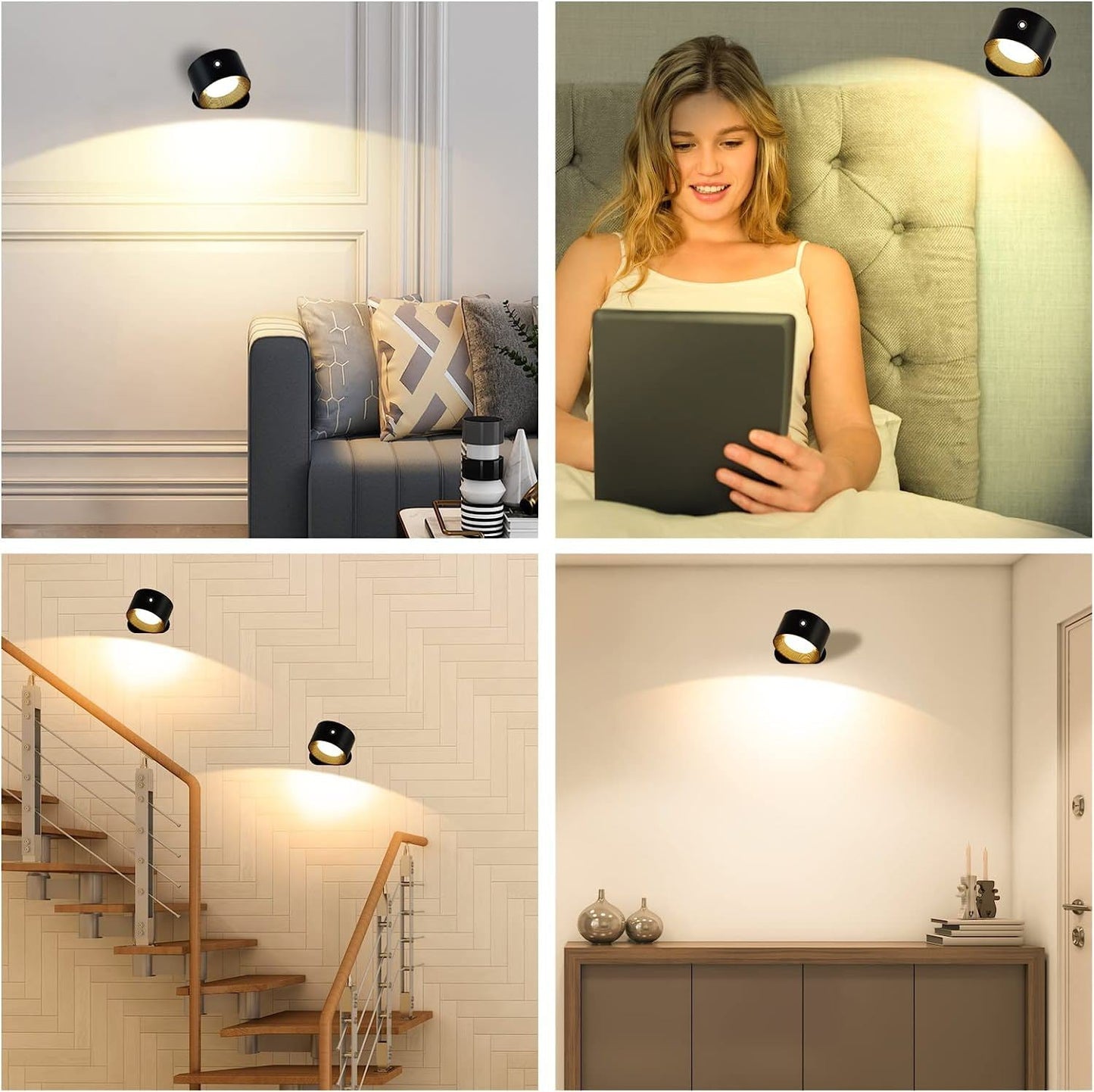 MINIMALE - Cirkelvormige draadloze LED-wandlamp, modern en functioneel