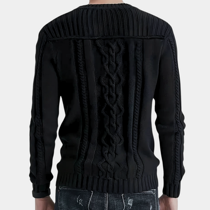 Stijlvolle heren kabeltrui van zachte knit – NORVIK CoreKnit - Glamorix