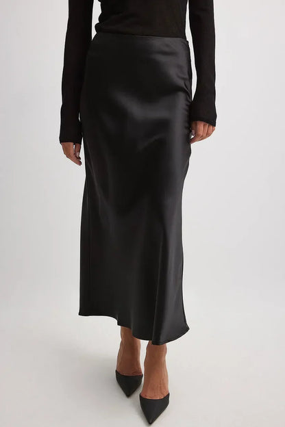 AMELIA - Klassieke satijnen midirok voor dames
