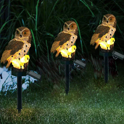 NoctaOwl Solar – Decoratieve uilen tuinlamp op zonne-energie met warm LED-licht