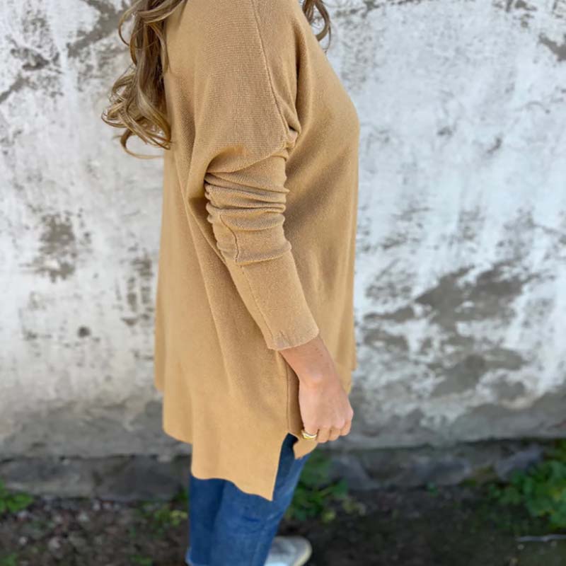 Ademende Dames Tuniek met Relaxed Pasvorm en Zijsplitten – LUNA COMFORT - Glamorix