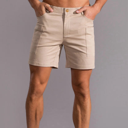 Heren cargo short met rechte pijpen en functionele zakken – TORREN CARGOSHORT - Glamorix
