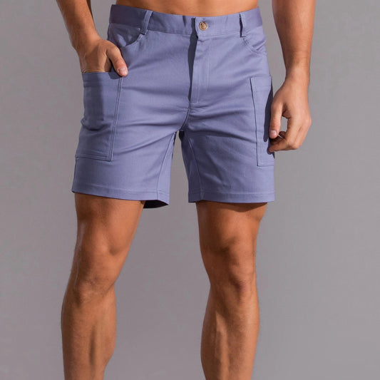 Heren cargo short met rechte pijpen en functionele zakken – TORREN CARGOSHORT - Glamorix