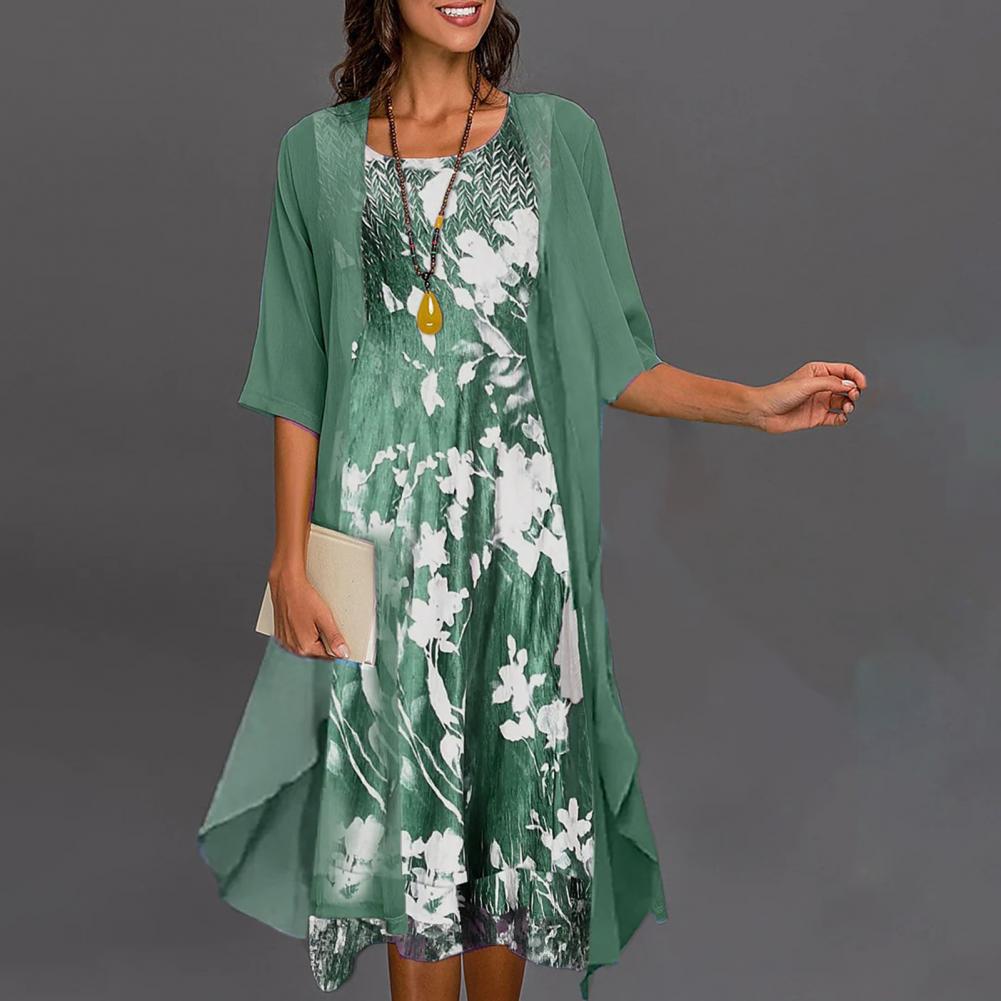 Elenna | Midi-jurk met bloemenprint - Glamorix