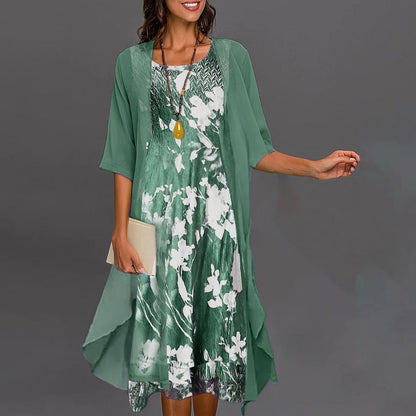 Elenna | Midi-jurk met bloemenprint - Glamorix