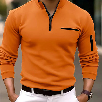 LUCAS - Moderne slim-fit ritssweater voor heren