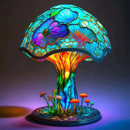 Kleurrijke glas-in-loodlamp voor een sfeervol interieuraccent – VITRALIA GlowArt - Glamorix