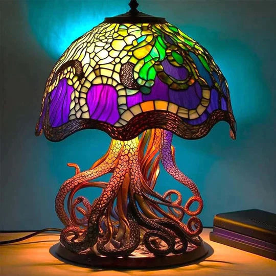 Kleurrijke glas-in-loodlamp voor een sfeervol interieuraccent – VITRALIA GlowArt - Glamorix