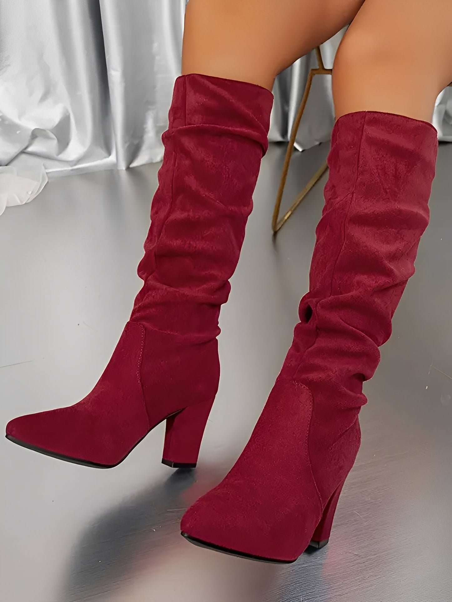 ARIA – Hoge suède dameslaarzen met elegante schacht - Glamorix