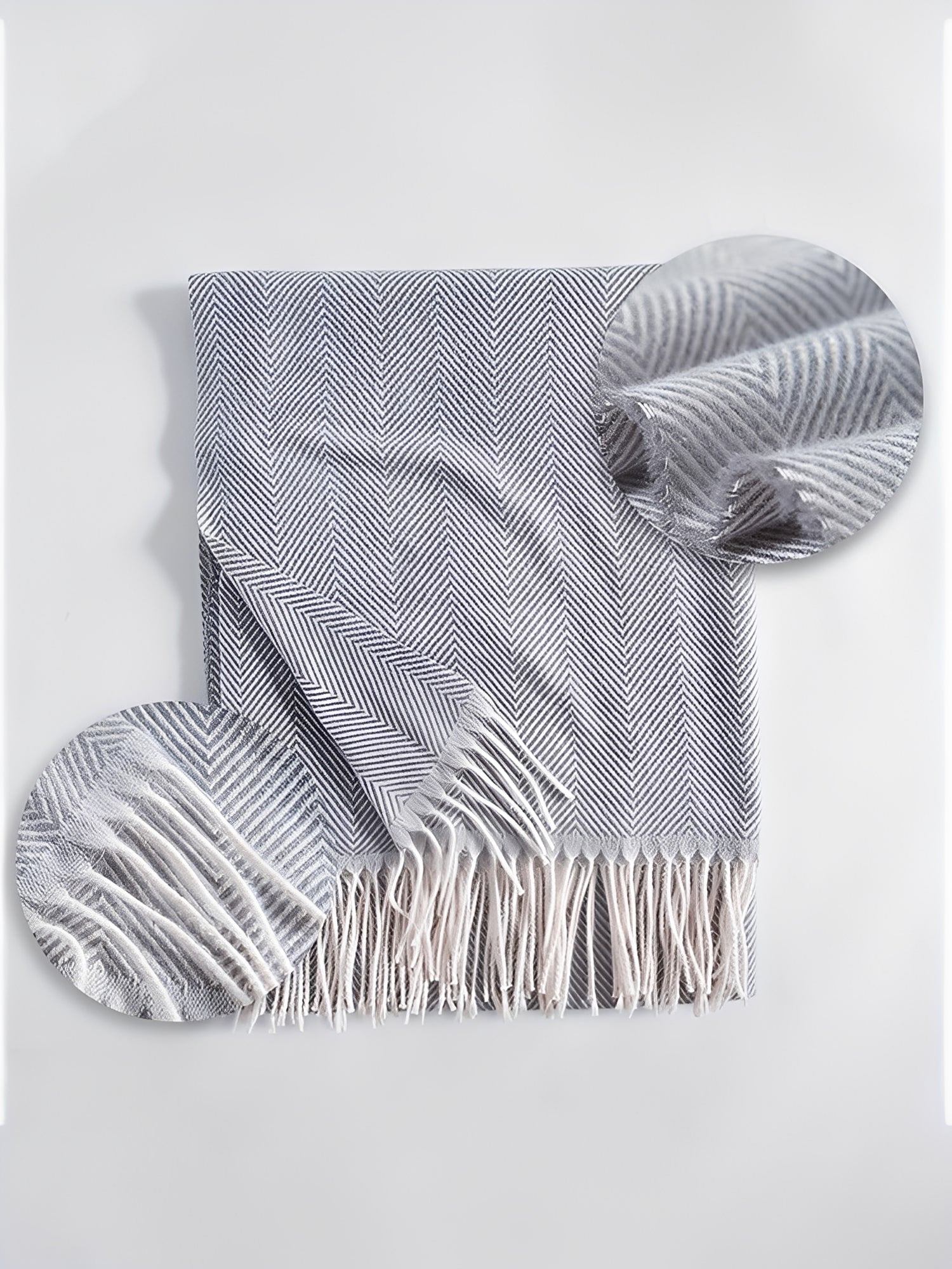 LARA – Dames sjaal met franjes en zachte afwerking - Glamorix