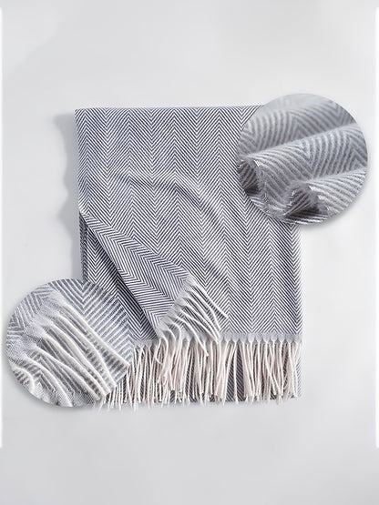 LARA – Dames sjaal met franjes en zachte afwerking - Glamorix