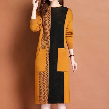 LIVIA - Lange gebreide jurk voor een stijlvolle en warme look