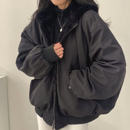 CARA - Oversized fleece gevoerd bomberjack voor dames