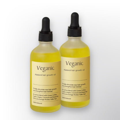 VEGANIC – 100% Natuurlijke Haargroei Olie met Castor, Argan en Kokosolie