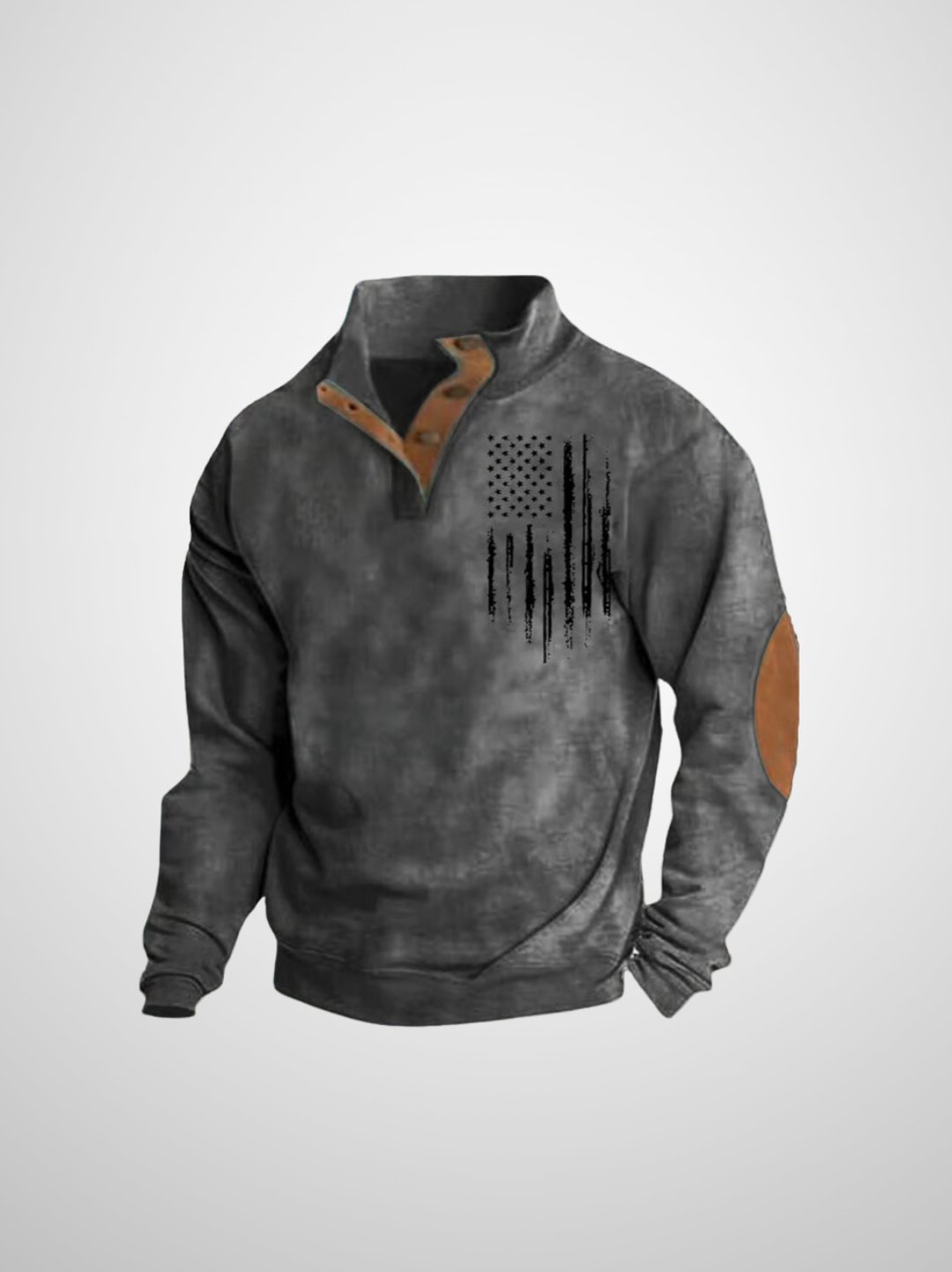 HARRISON - Vintage heren sweatshirt met vlaggenprint