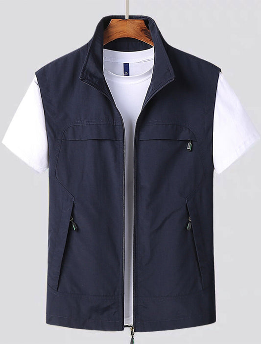 Heren bodywarmer met ritssluiting en opstaande kraag – VESTARO COREVEST - Glamorix