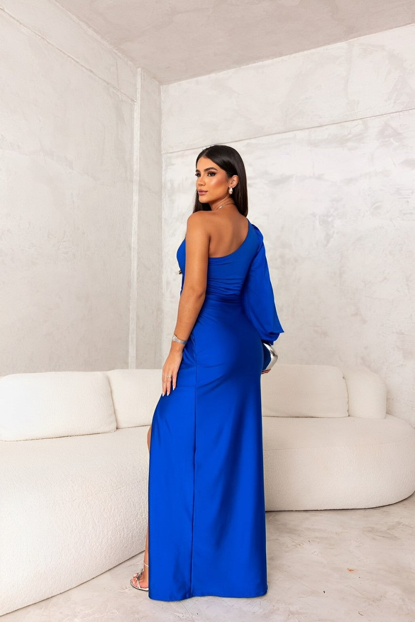 EVELYN - Elegante one-shoulder jurk met gedrapeerde details